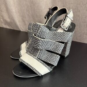 Circus by Sam Edelman Natalie Strappy Heels Women's US 7M Black & White Staple